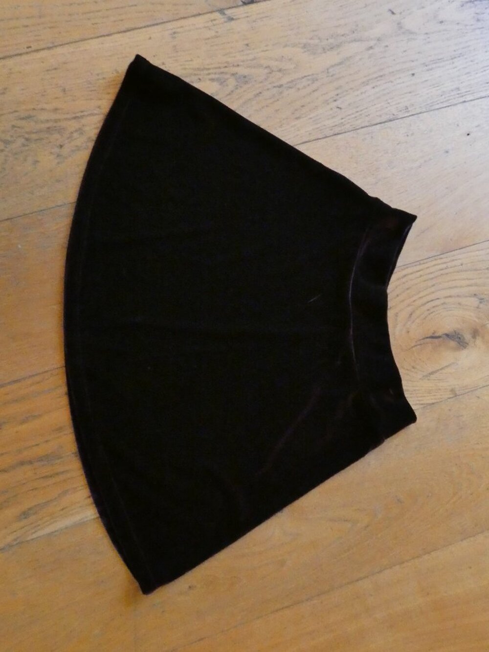 Burgundy Velvet Pins & Needles Mini Skirt
